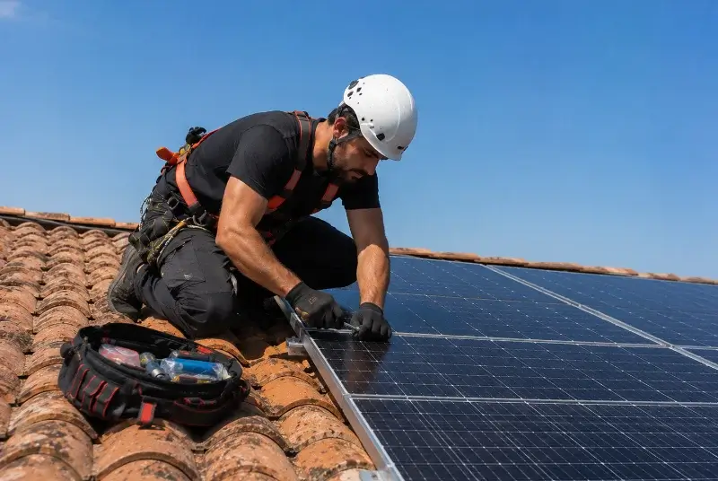 Maintenance et monitoring de panneaux solaires à Priay