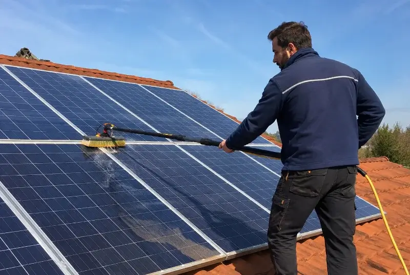 Nettoyage et entretien de panneaux solaires à Priay